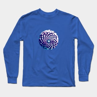 pine cone in aqua, purple and indigo Long Sleeve T-Shirt